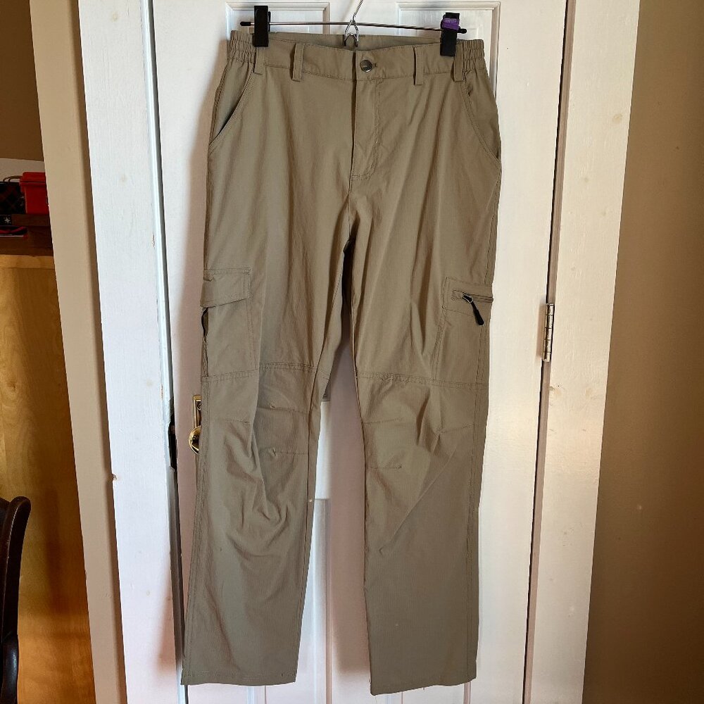Nonwe Nylon Quick Dry Hiking Beige Pants with Cargo Pockets Size Small